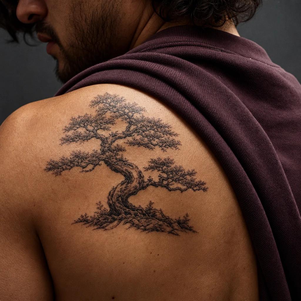 lebensbaum-tattoo japanischer bonsai