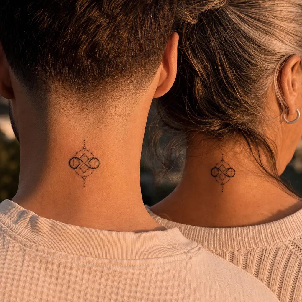 mutter-sohn-tattoo löwin und junges