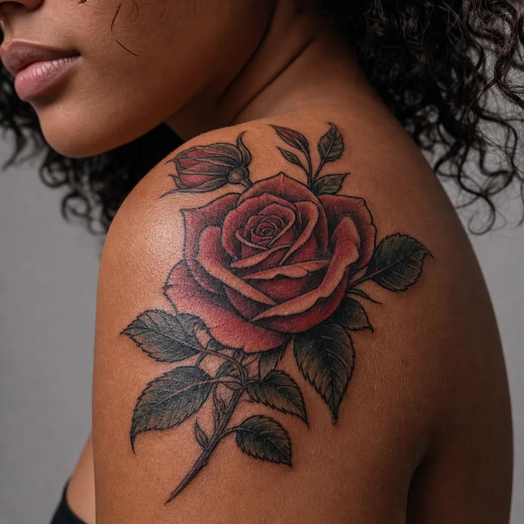 rose-tattoo neo-traditional rose