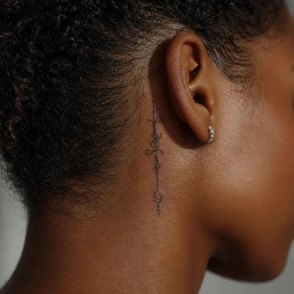 spruch-tattoo elegantes manuskript