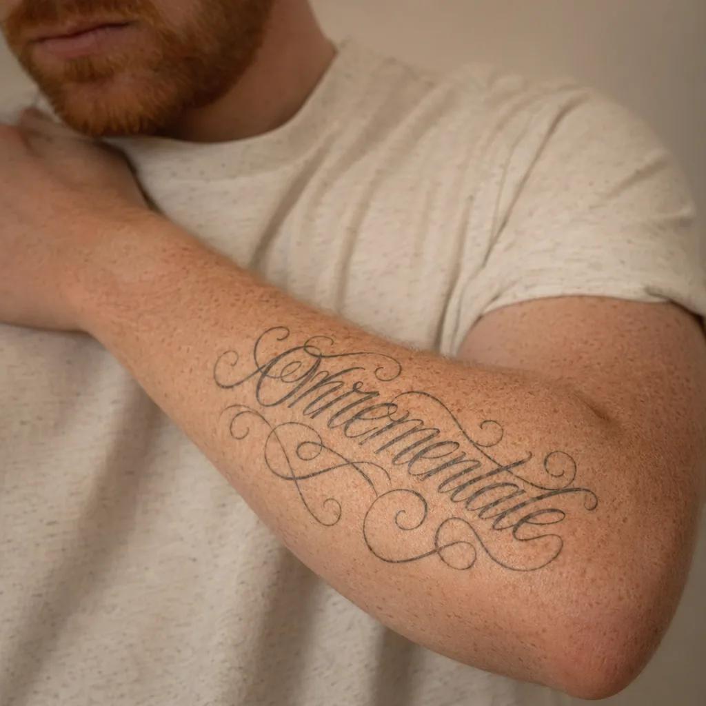 spruch-tattoo ornamentaler spruch