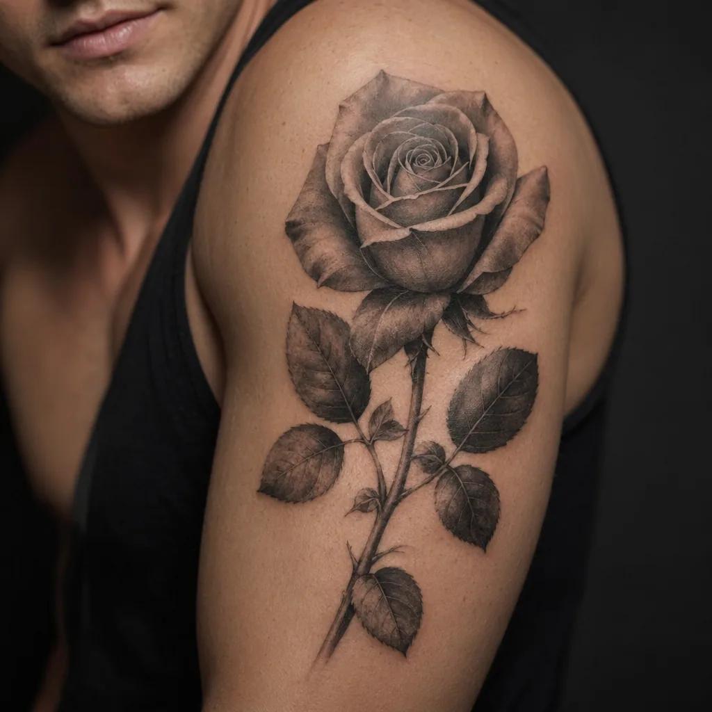 trauer-tattoo kreuz in blackwork