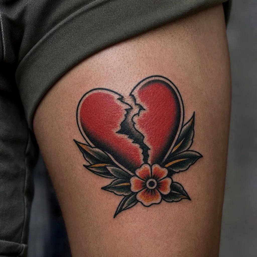 trauer-tattoo totenkopf und rosen memento