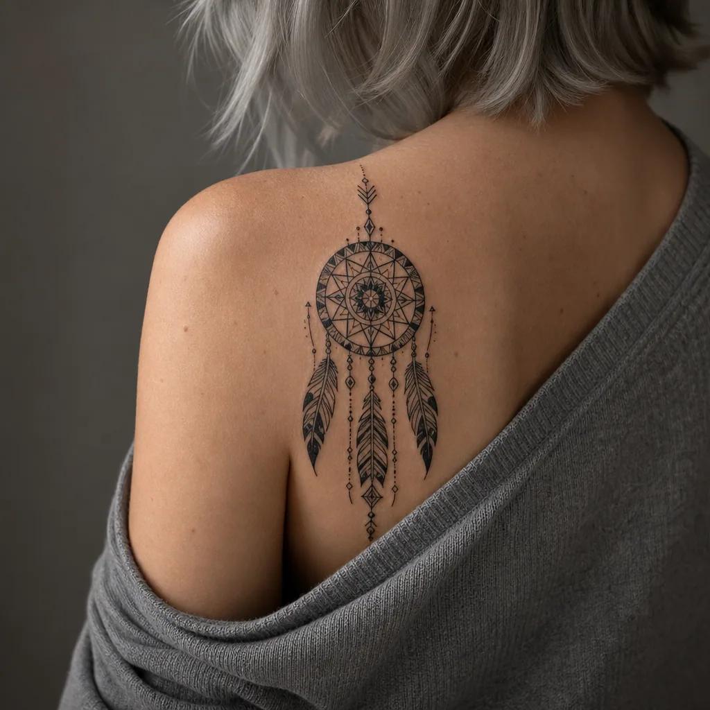traumfänger-tattoo tribal traumfänger