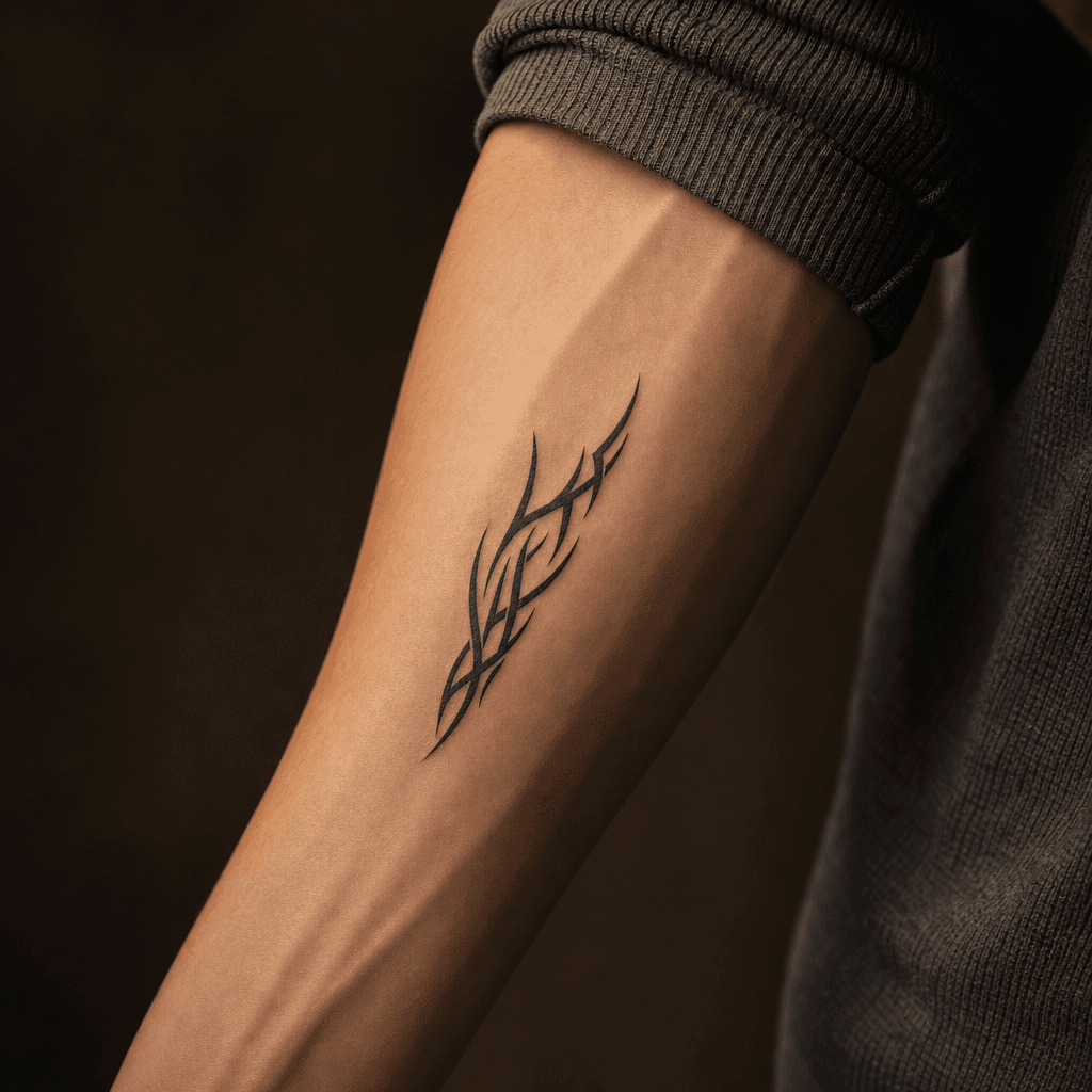 tribal-tattoo minimalistisches blackwork-tribal
