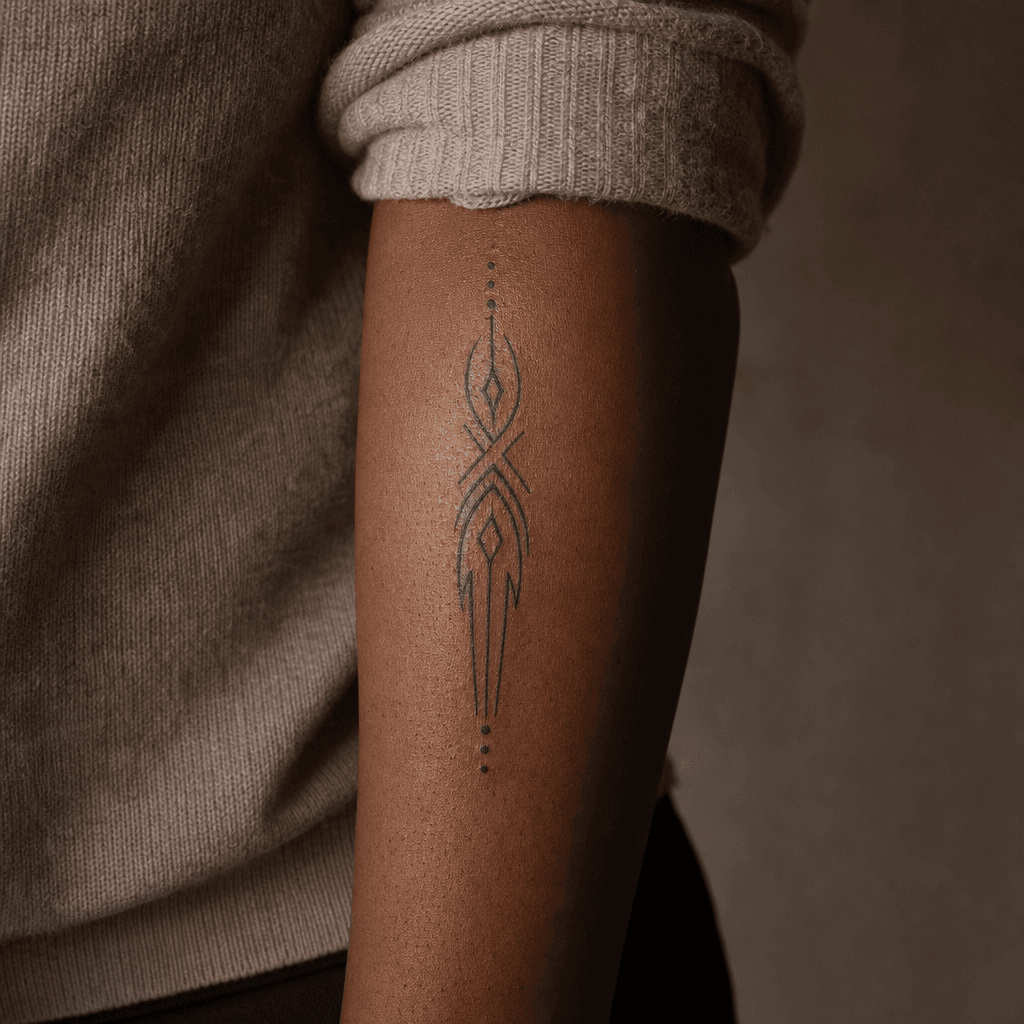tribal-tattoo minimalistisches blackwork-tribal