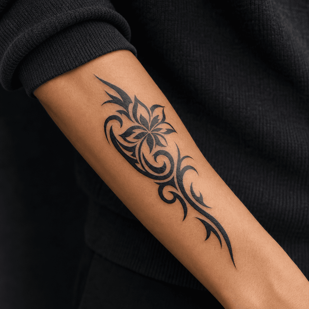 tribal-tattoo stilisiertes florales tribal