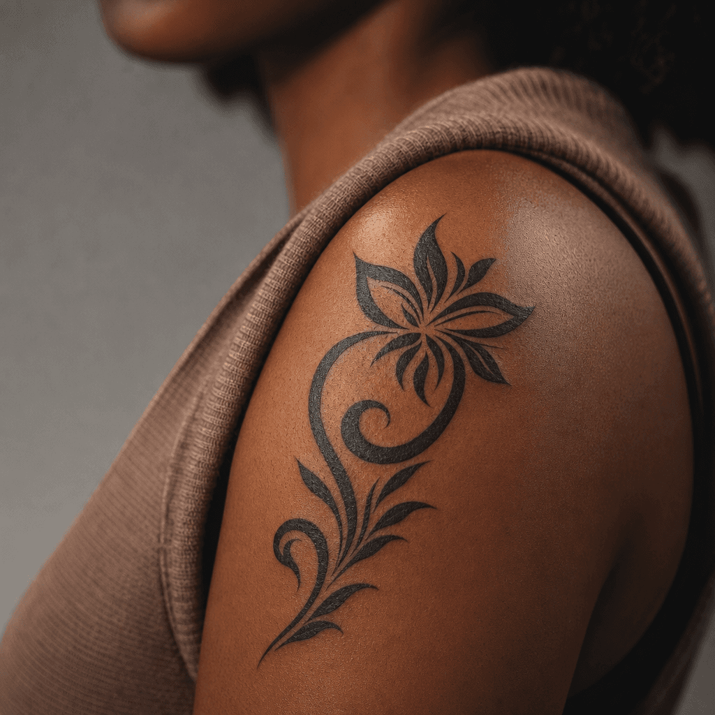 tribal-tattoo stilisiertes florales tribal