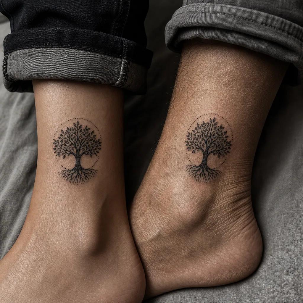 vater und sohn-tattoo lettering mein sohn für immer