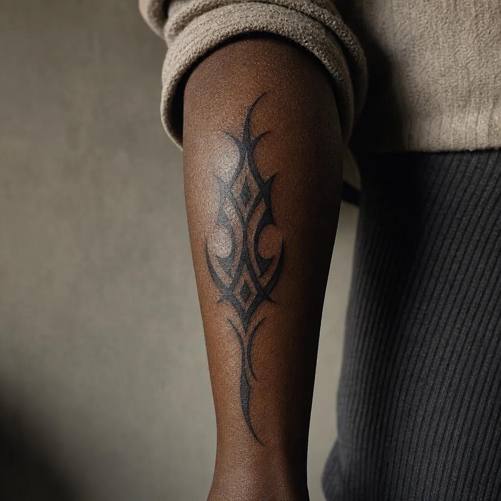 wade-tattoo abstrakte welle