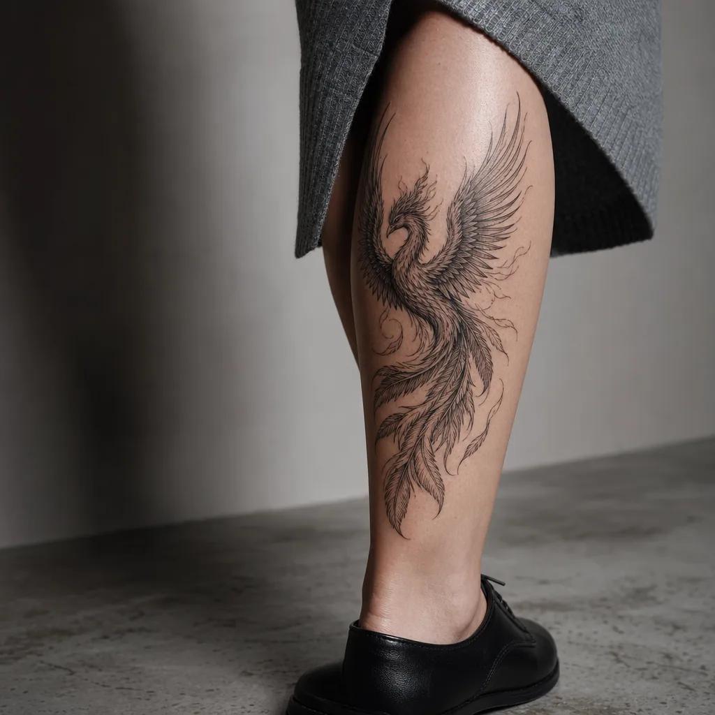 wade-tattoo premium illustrativer phönix