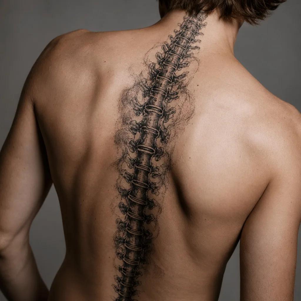 wirbelsäule-Tattoo-Idee