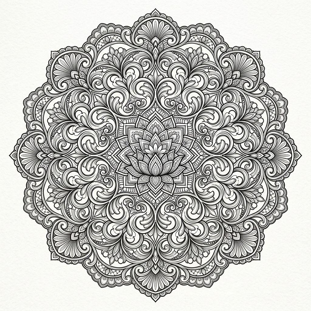 oberschenkel-tattoo ornamentales mandala
