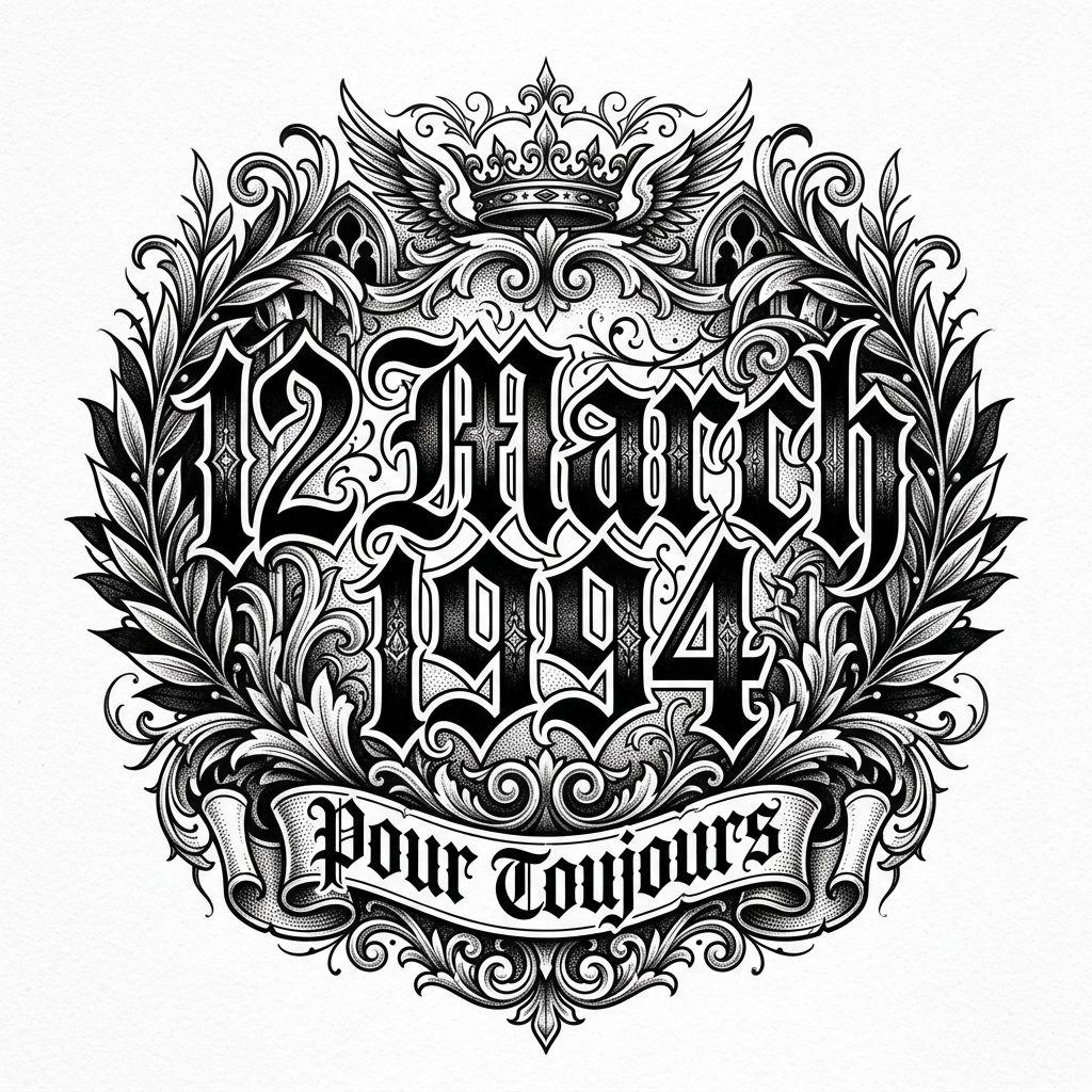 idée tatouage date de naissance date premium pour toujours