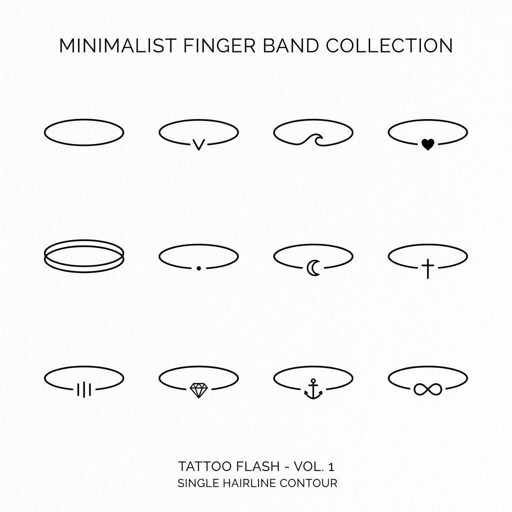 finger-tattoo minimalistischer ring