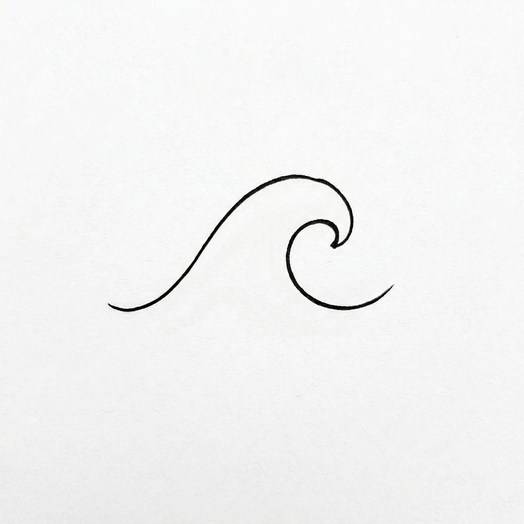 finger-tattoo abstrakte welle