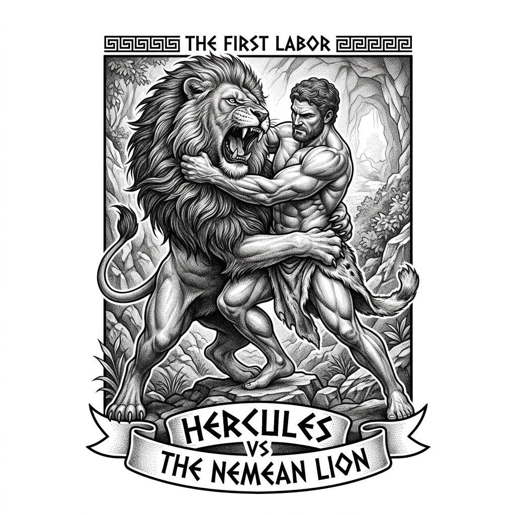 schulter-tattoo mythologischer herakles