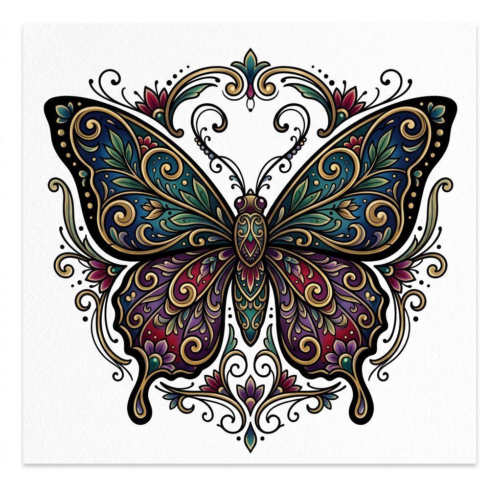 idée tatouage main main néo-traditionnelle papillon
