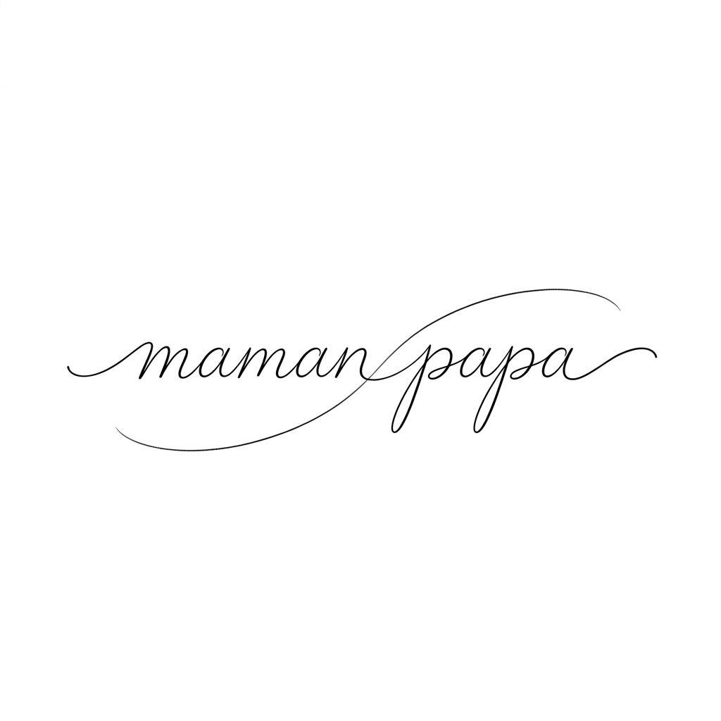 eltern-tattoo mama papa single-line