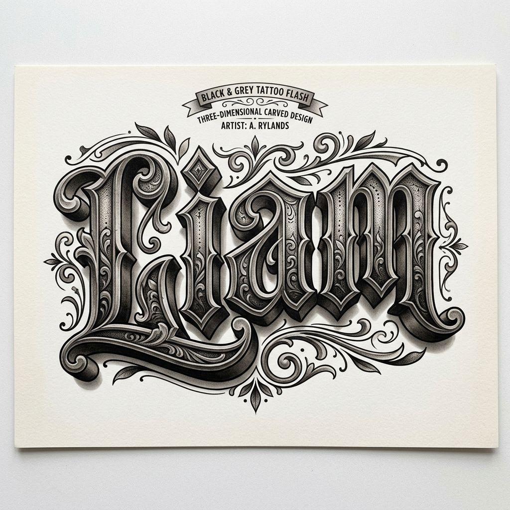 idée tatouage prénom prénom réaliste 3d