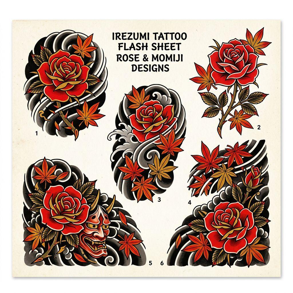 rose-tattoo japanische rose
