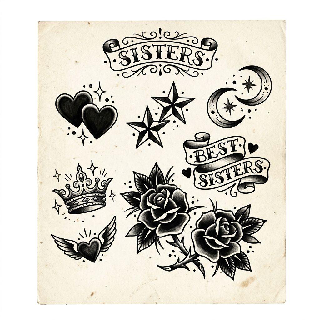 schwester-tattoo patchwork best sisters