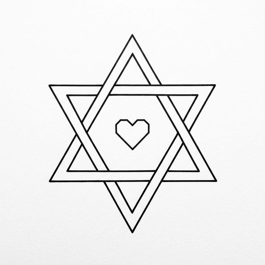 idée tatouage sœurs deux triangles géométriques