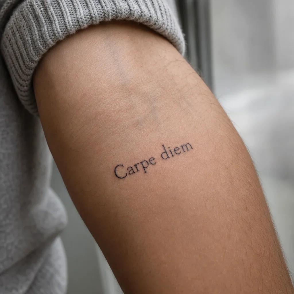idée tatouage écriture écriture single-line minimaliste