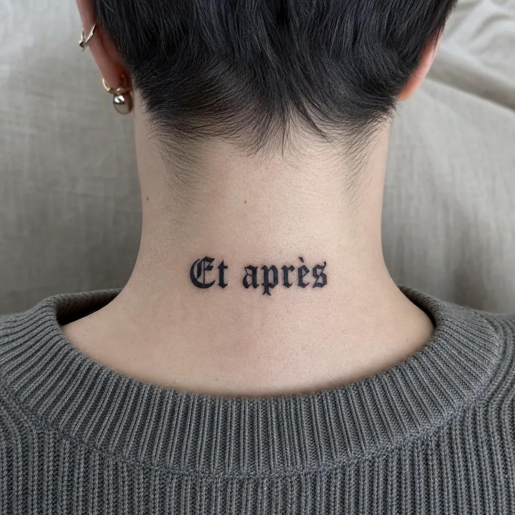 idée tatouage écriture lettrage blackletter gothique
