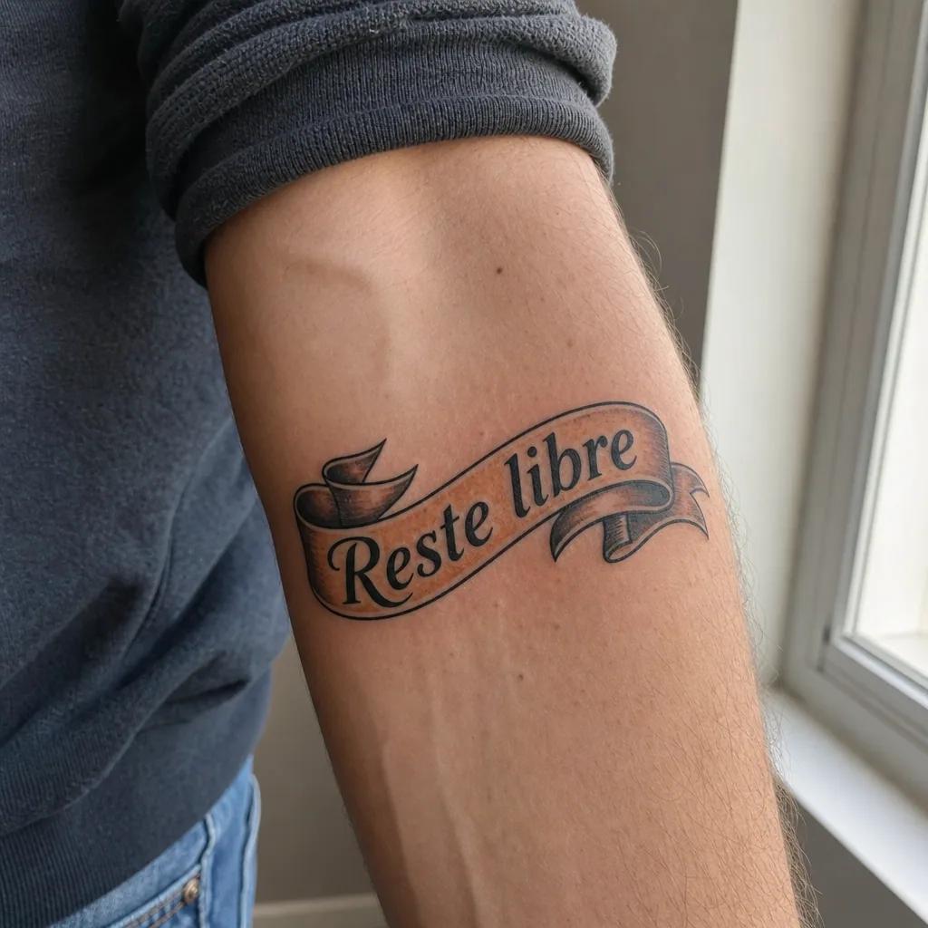 idée tatouage écriture banderole néo-traditionnelle