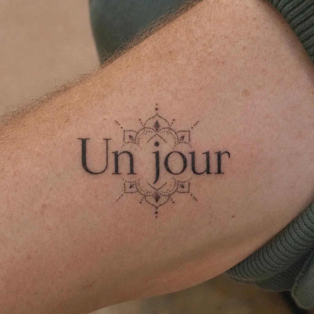 idée tatouage écriture citation ornementale mandala