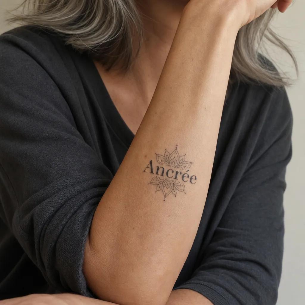 idée tatouage écriture citation ornementale mandala
