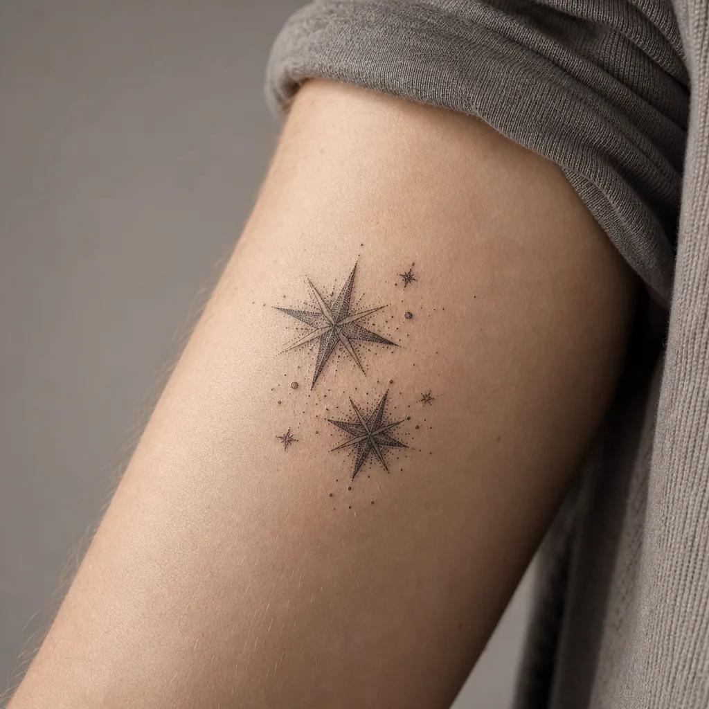 eltern-tattoo dotwork sterne
