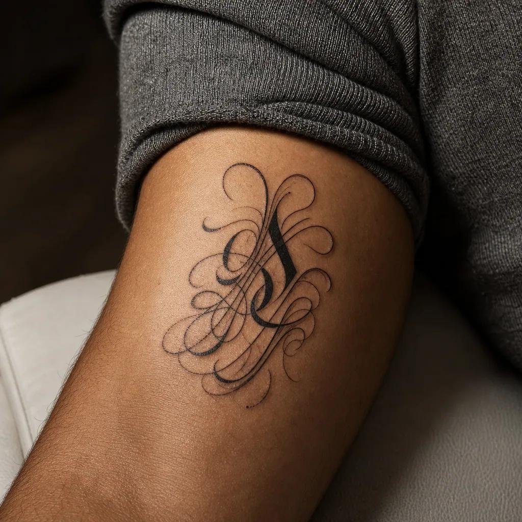 eltern-tattoo spruch in kalligrafie