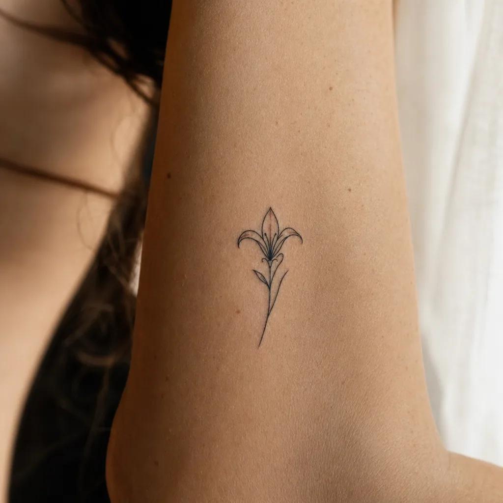 idée tatouage femme fleur minimaliste