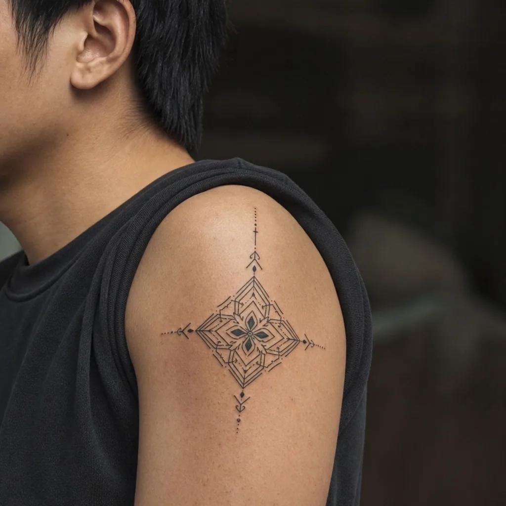 idée tatouage flash flash géométrique structuré