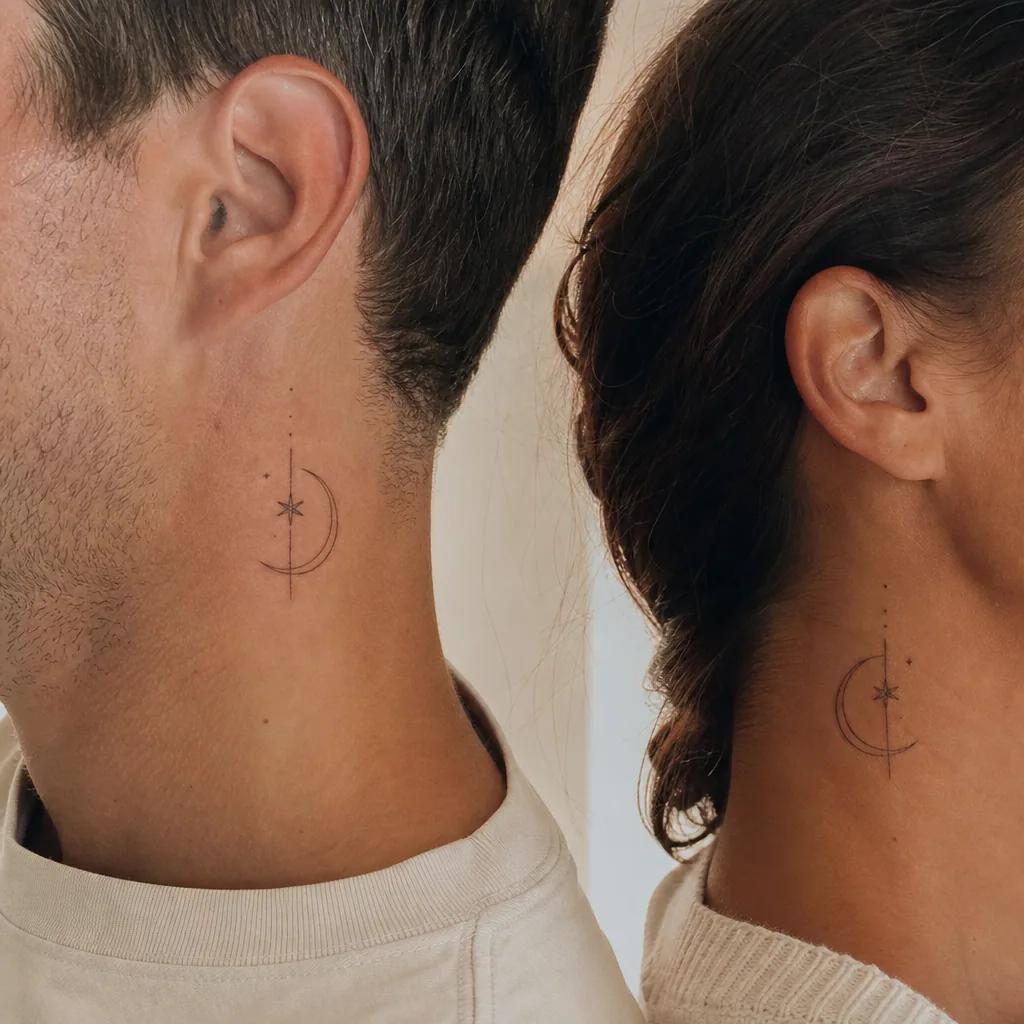 idée tatouage frère et sœur clés fine line
