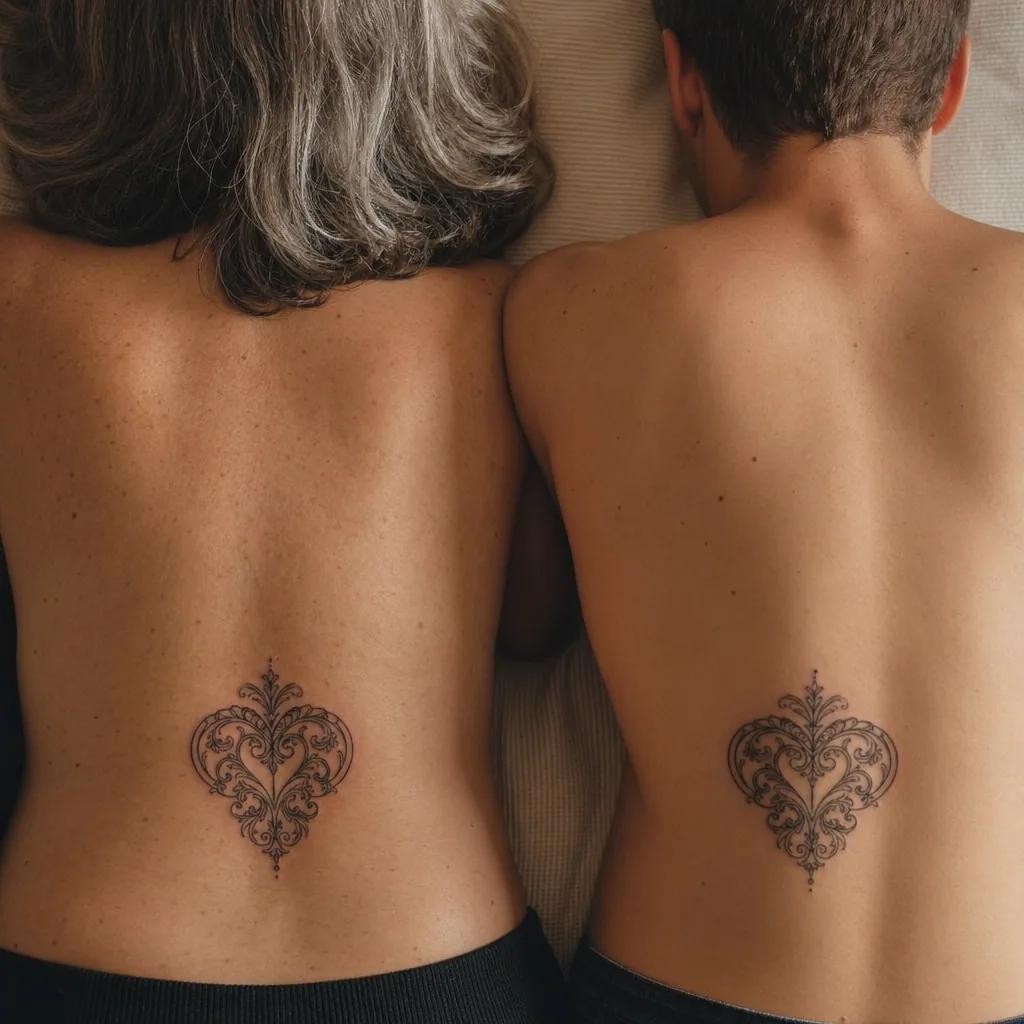 mutter-sohn-tattoo neo-traditional rosen