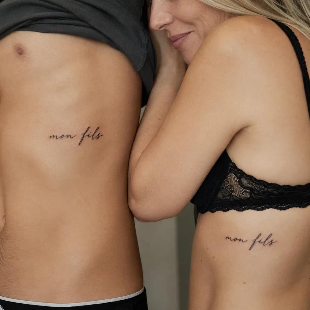 mutter-sohn-tattoo abdrücke in dotwork