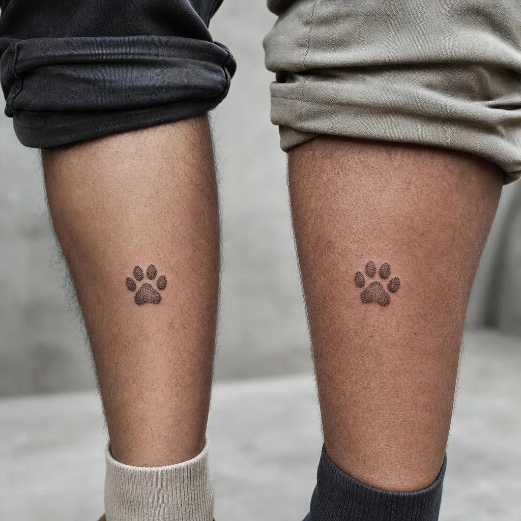 idée tatouage père et fils empreintes dotwork