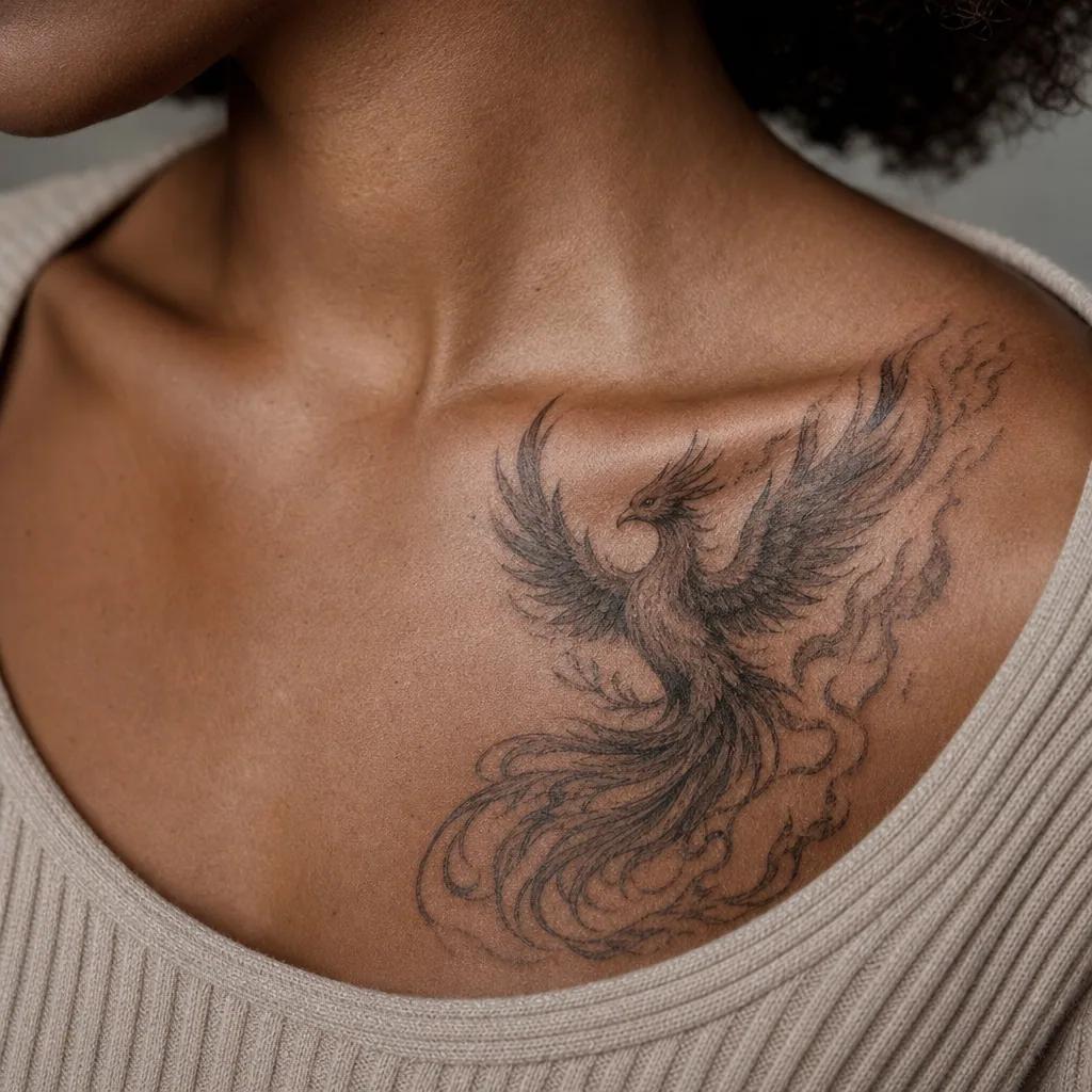 phoenix-tattoo phoenix realismus flammen