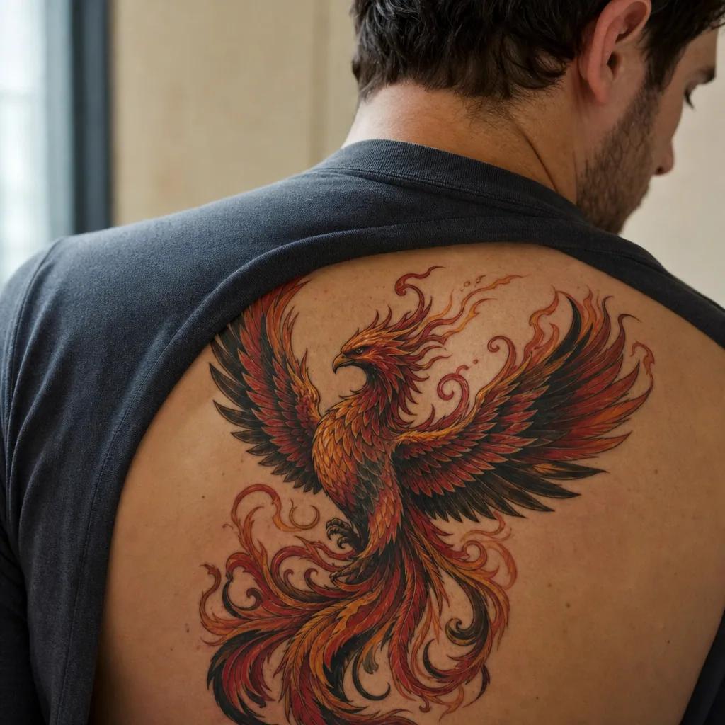 phoenix-tattoo phoenix neo-traditional flammen