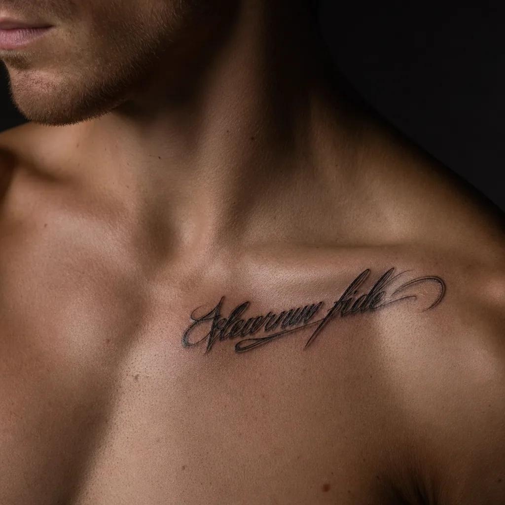 idée tatouage phrase lettrage réaliste 3d