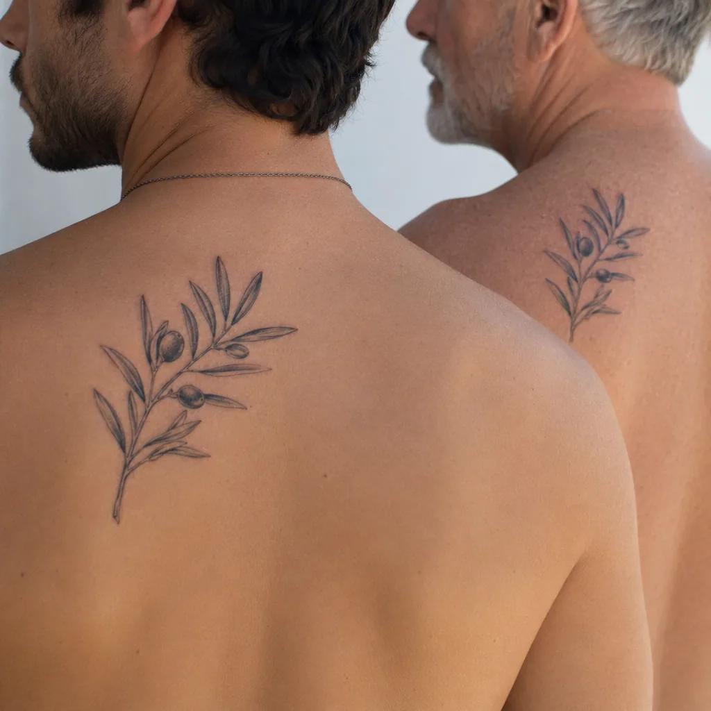 vater und sohn-tattoo old-school-herz 'father'