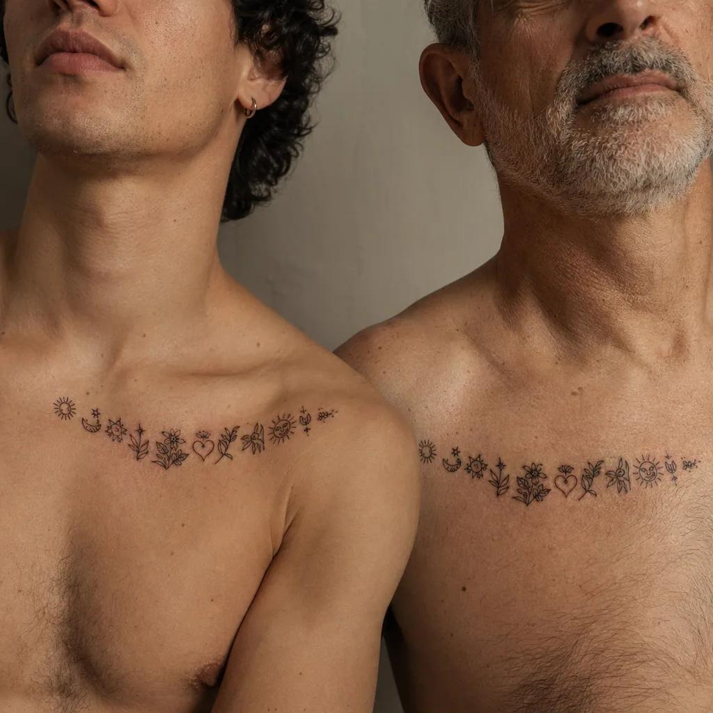 vater und sohn-tattoo spiritueller lebensbaum