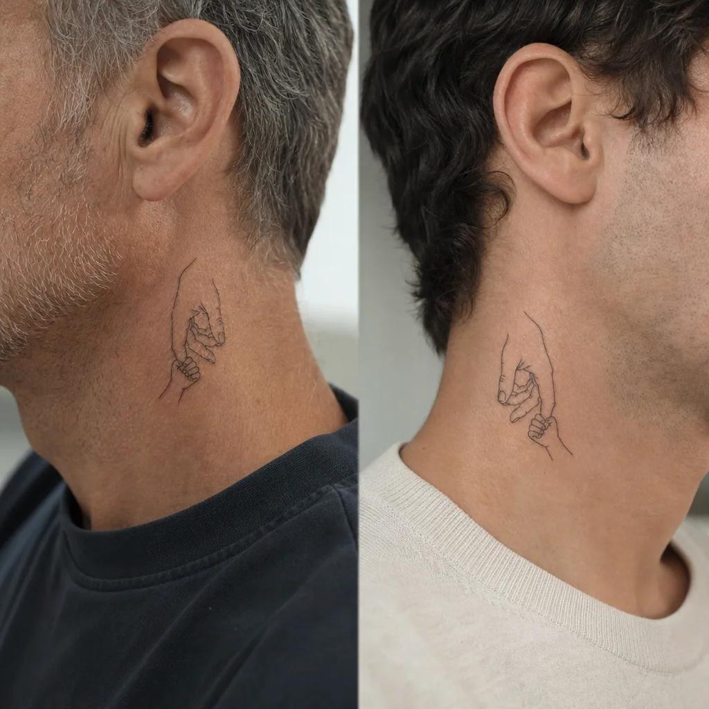 vater und sohn-tattoo olivenzweig vater-sohn