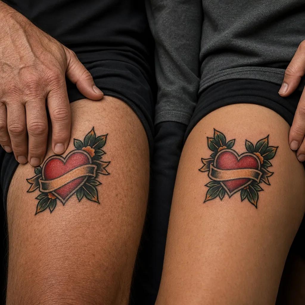 vater und sohn-tattoo ornamentales herz 'sohn'