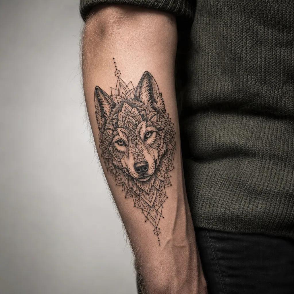 wolf-tattoo ornamentales wolf-mandala