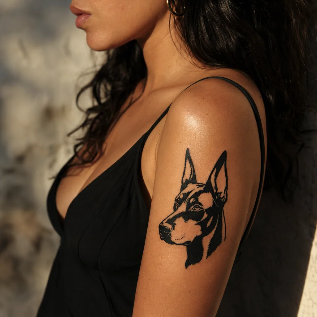 Tete de chien blackwork