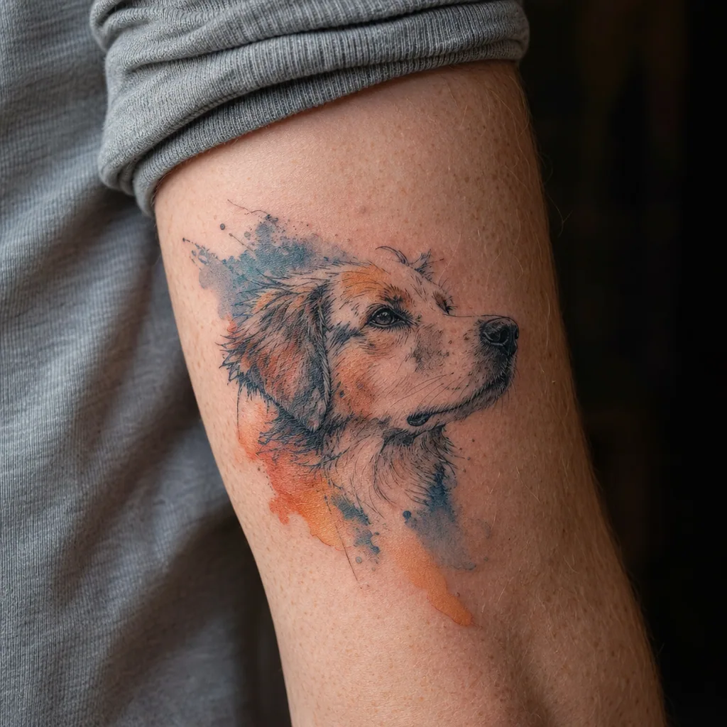 Chien aquarelle